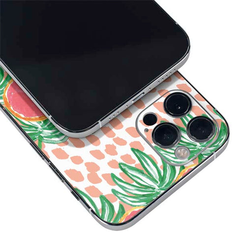 Bouffants and Broken Hearts Graphic Grapefruit iPhone 12 Pro Skin
