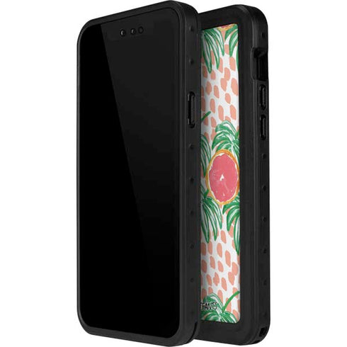 Bouffants and Broken Hearts Graphic Grapefruit iPhone 12 Pro Waterproof Case