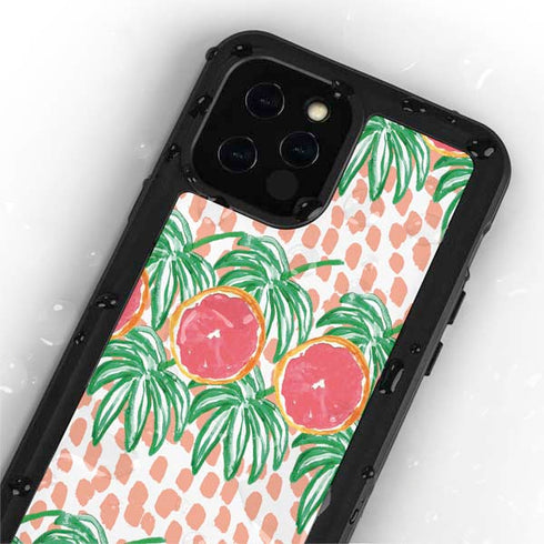 Bouffants and Broken Hearts Graphic Grapefruit iPhone 12 Pro Waterproof Case