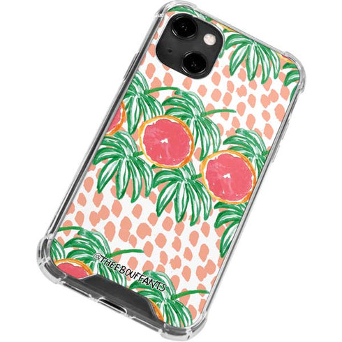 Bouffants and Broken Hearts Graphic Grapefruit iPhone 13 Clear Case