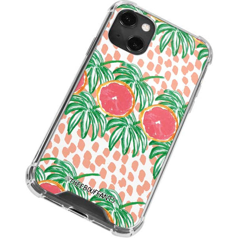 Bouffants and Broken Hearts Graphic Grapefruit iPhone 13 Mini Clear Case