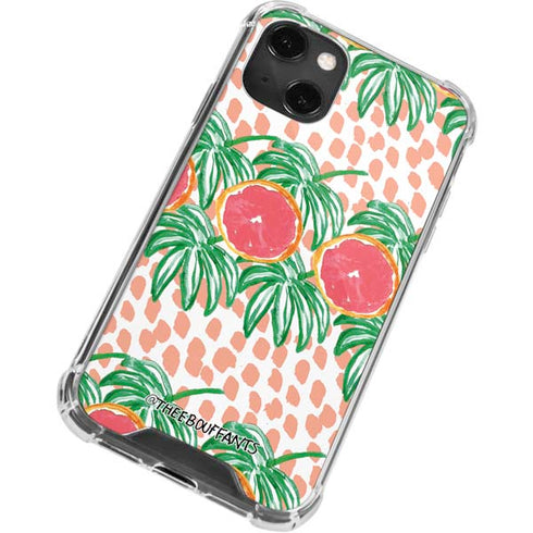 Bouffants and Broken Hearts Graphic Grapefruit iPhone 14 Plus Clear Case
