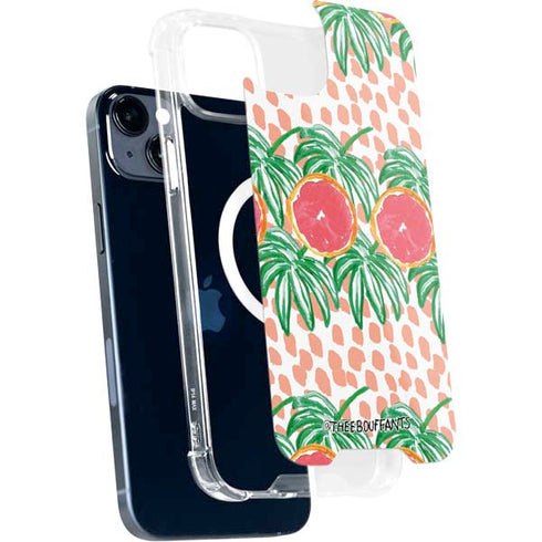 Bouffants and Broken Hearts Graphic Grapefruit iPhone 15 Plus MagSafe Case