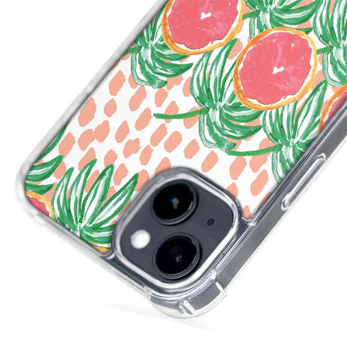 Bouffants and Broken Hearts Graphic Grapefruit iPhone 15 Plus MagSafe Case