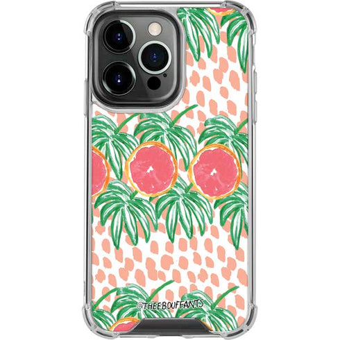 Bouffants and Broken Hearts Graphic Grapefruit iPhone 15 Pro Clear Case