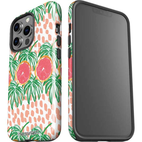 Bouffants and Broken Hearts Graphic Grapefruit iPhone 15 Pro Impact Case