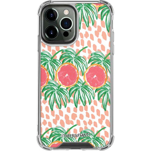 Bouffants and Broken Hearts Graphic Grapefruit iPhone 14 Pro Max Clear Case