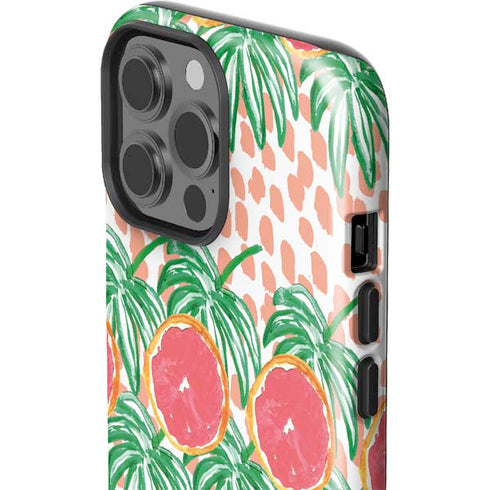 Bouffants and Broken Hearts Graphic Grapefruit iPhone 15 Pro Max Impact Case