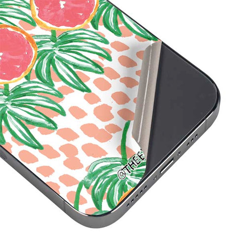 Bouffants and Broken Hearts Graphic Grapefruit iPhone 14 Pro Max Skin