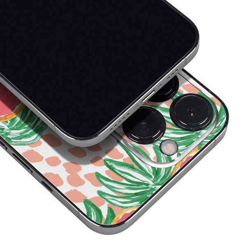 Bouffants and Broken Hearts Graphic Grapefruit iPhone 14 Pro Max Skin