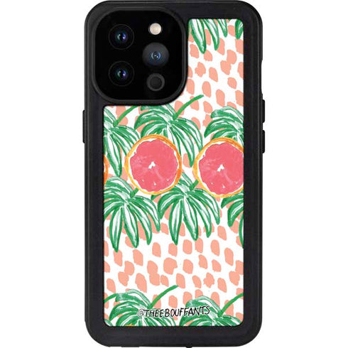 Bouffants and Broken Hearts Graphic Grapefruit iPhone 14 Pro Max Waterproof Case
