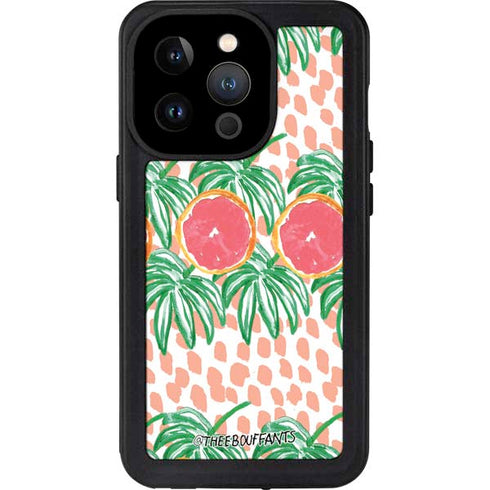 Bouffants and Broken Hearts Graphic Grapefruit iPhone 14 Pro Waterproof Case