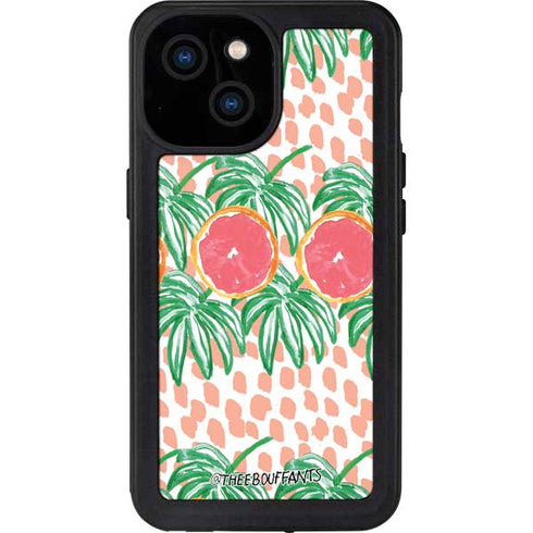 Bouffants and Broken Hearts Graphic Grapefruit iPhone 15 Waterproof Case