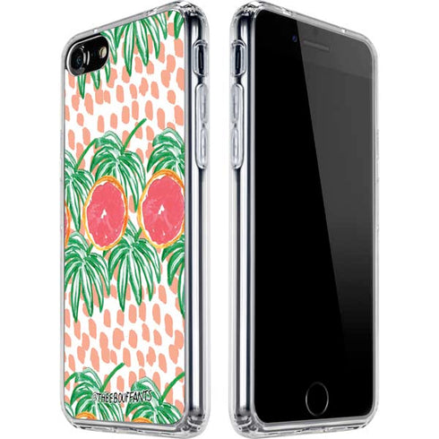 Bouffants and Broken Hearts Graphic Grapefruit iPhone SE (2nd & 3rd Gen) Clear Case