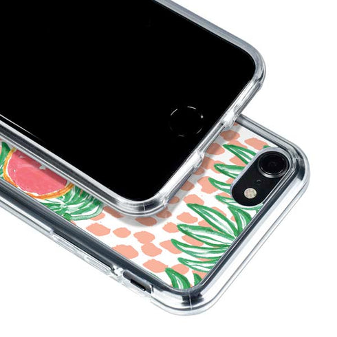 Bouffants and Broken Hearts Graphic Grapefruit iPhone SE (2nd & 3rd Gen) Clear Case