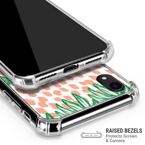 Bouffants and Broken Hearts Graphic Grapefruit iPhone XR Clear Case