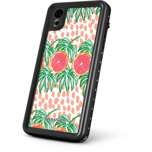 Bouffants and Broken Hearts Graphic Grapefruit iPhone XR Waterproof Case