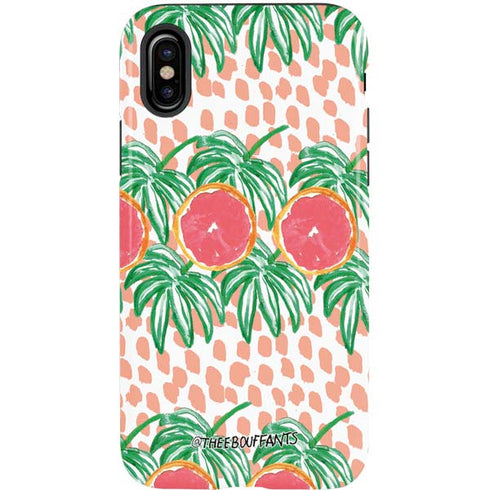 Bouffants and Broken Hearts Graphic Grapefruit iPhone XS Pro Case