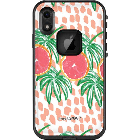 Bouffants and Broken Hearts Graphic Grapefruit LifeProof Fre iPhone Skin
