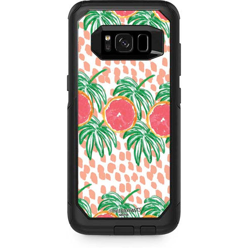 Bouffants and Broken Hearts Graphic Grapefruit Otterbox Commuter Galaxy Skin