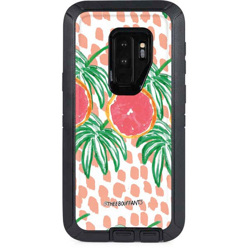 Bouffants and Broken Hearts Graphic Grapefruit Otterbox Defender Galaxy Skin