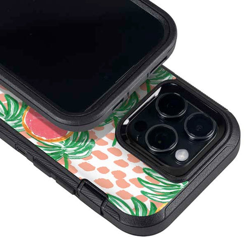 Bouffants and Broken Hearts Graphic Grapefruit Otterbox Defender iPhone Skin