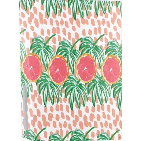 Bouffants and Broken Hearts Graphic Grapefruit PS5 Console Skin