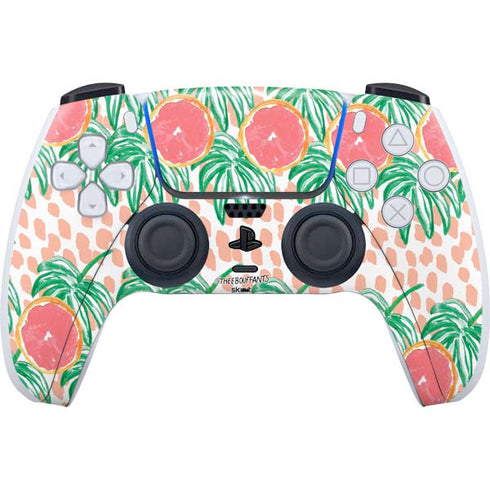 Bouffants and Broken Hearts Graphic Grapefruit PS5 Controller Skin