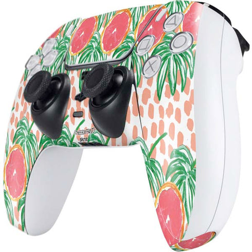 Bouffants and Broken Hearts Graphic Grapefruit PS5 Controller Skin