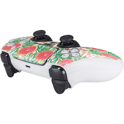 Bouffants and Broken Hearts Graphic Grapefruit PS5 Controller Skin