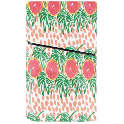 Bouffants and Broken Hearts Graphic Grapefruit PS5 Slim Disk Bundle Skin