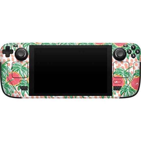 Bouffants and Broken Hearts Graphic Grapefruit Steam Deck Handheld Gaming Computer Skin