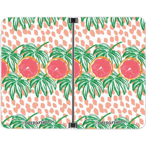 Bouffants and Broken Hearts Graphic Grapefruit Surface Duo Skin