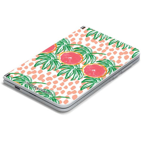 Bouffants and Broken Hearts Graphic Grapefruit Surface Duo Skin