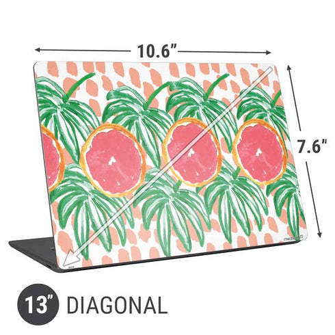 Bouffants and Broken Hearts Graphic Grapefruit Universal Laptop 13in (10.6 x 7.6in) Skin