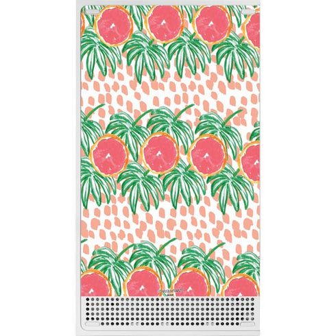 Bouffants and Broken Hearts Graphic Grapefruit Xbox Series S Console Skin