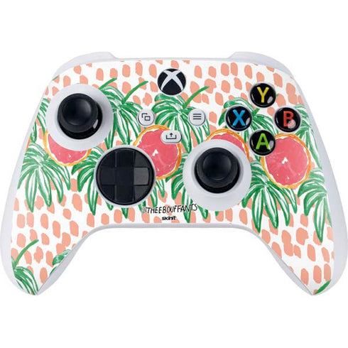 Bouffants and Broken Hearts Graphic Grapefruit Xbox Series S Controller Skin