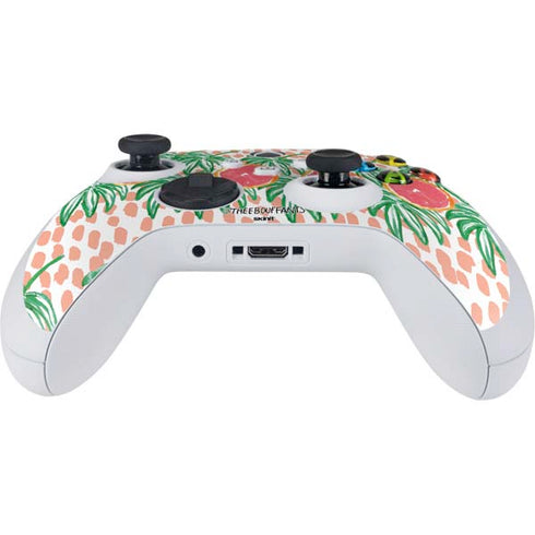 Bouffants and Broken Hearts Graphic Grapefruit Xbox Series S Controller Skin