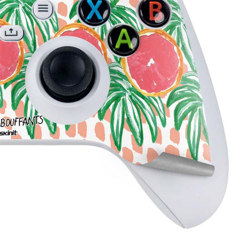 Bouffants and Broken Hearts Graphic Grapefruit Xbox Series S Controller Skin