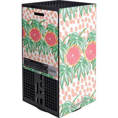 Bouffants and Broken Hearts Graphic Grapefruit Xbox Series X Console Skin