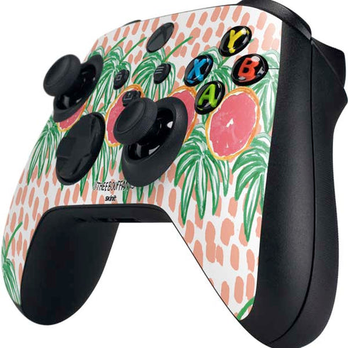 Bouffants and Broken Hearts Graphic Grapefruit Xbox Series X Controller Skin