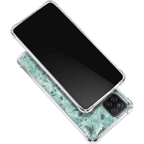 Graphite Turquoise Galaxy A12 Clear Case