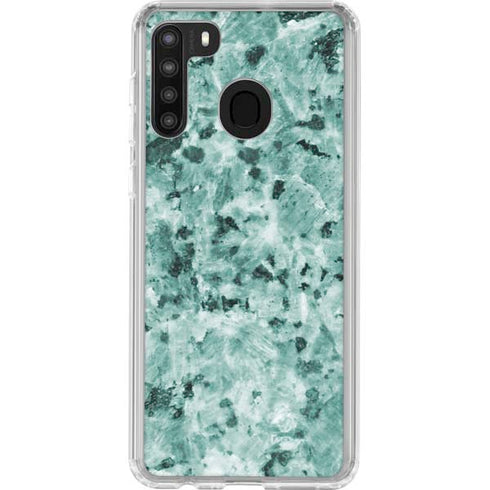 Graphite Turquoise Galaxy A21 Clear Case