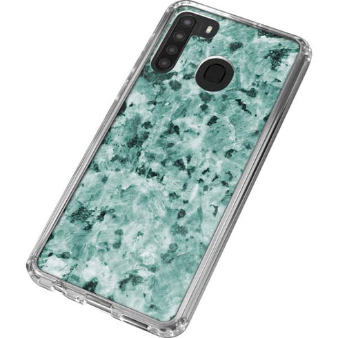 Graphite Turquoise Galaxy A21 Clear Case