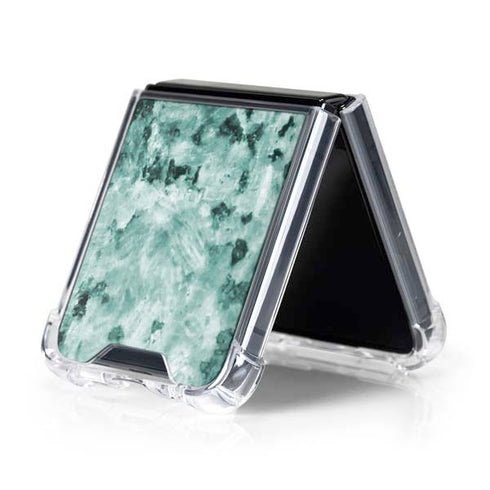 Graphite Turquoise Galaxy Z Flip5 5G Clear Case