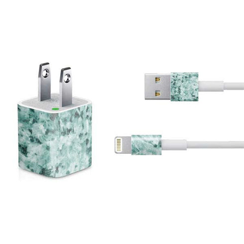 Graphite Turquoise iPhone Charger (5W USB) Skin