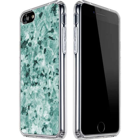 Graphite Turquoise iPhone SE (2nd & 3rd Gen) Clear Case