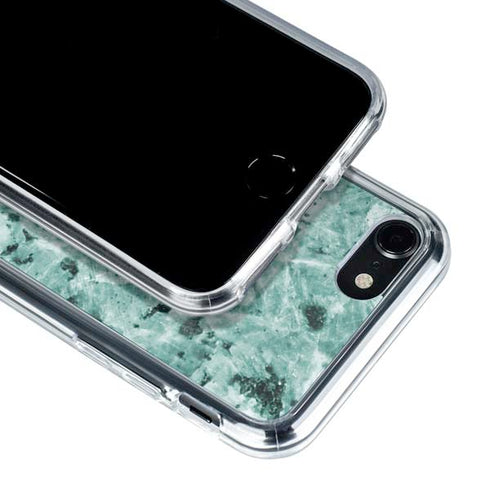 Graphite Turquoise iPhone SE (2nd & 3rd Gen) Clear Case