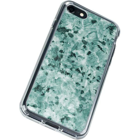 Graphite Turquoise iPhone SE (2nd & 3rd Gen) Clear Case