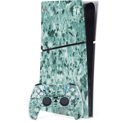 Graphite Turquoise PS5 Slim Digital Edition Console Skin